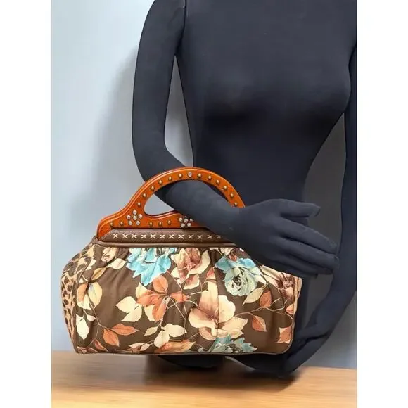 Y2K Isabella Fiore Beaded Large Floral Hand Bag